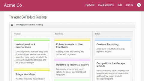 A public roadmap on ProdPad