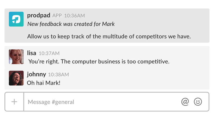 Push ProdPad activity to Slack