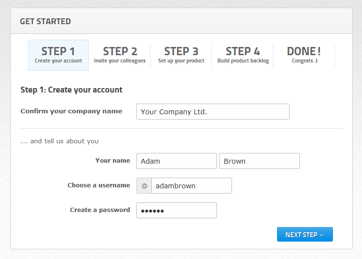Onboarding Step 1 Screenshot of Step 1 of the new Onboarding flow welcome our users