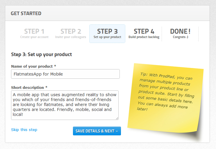 Step 3: Set up your product