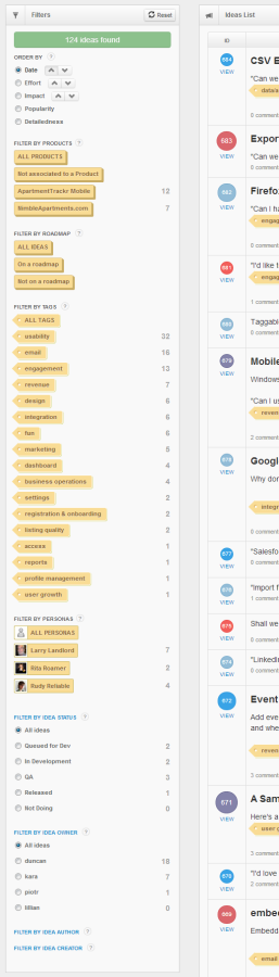 Filtering your Product Backlog