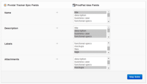 Pivotal Tracker Integration - Field mapping