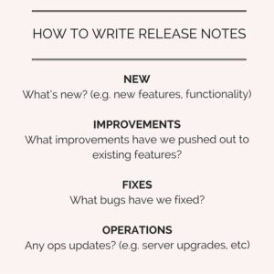 How to write release notes - Release notes example