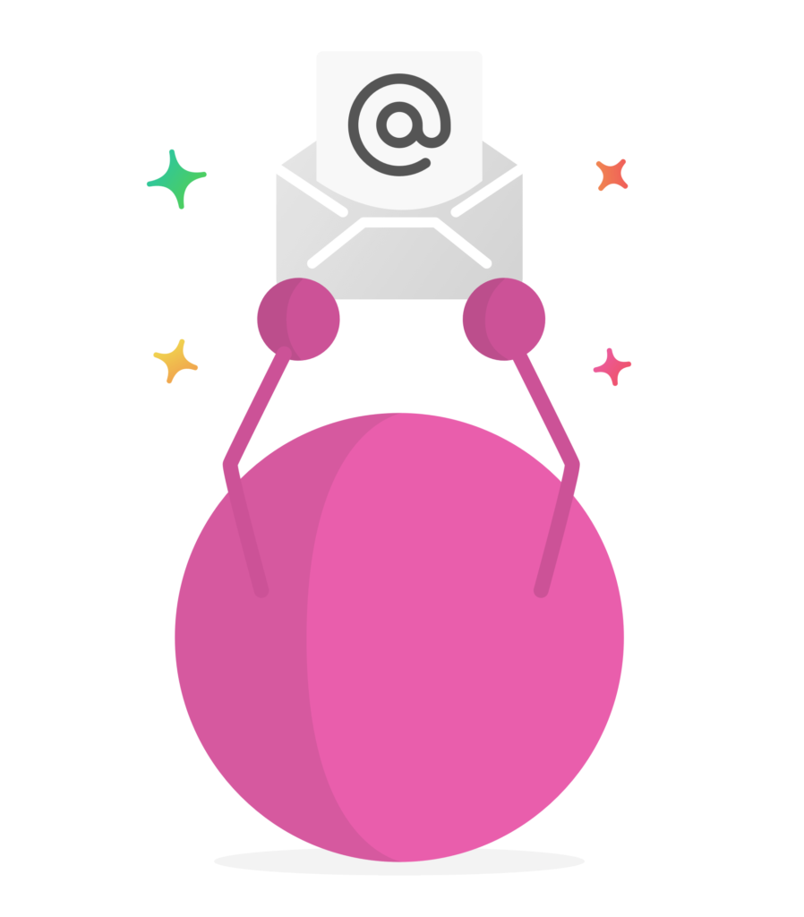 Dot with an email to manage ideas