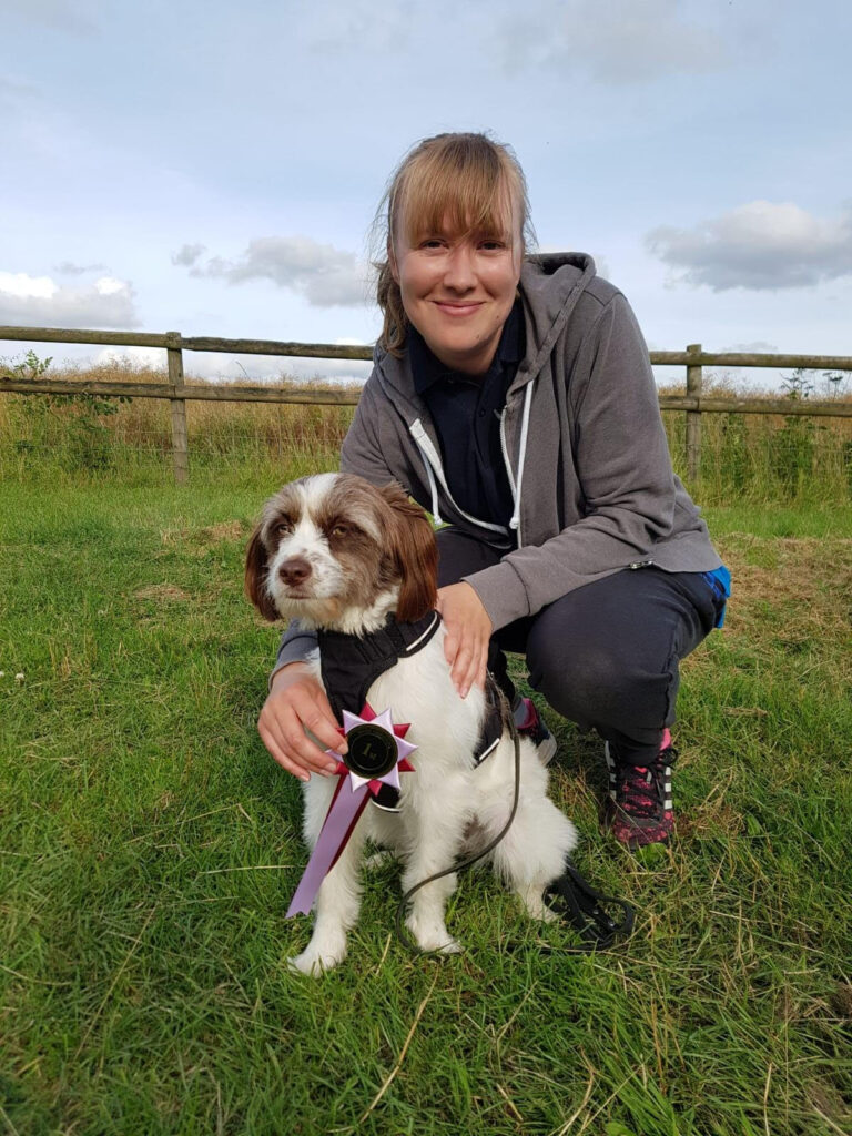 Emma and her dog, meg when she's not working on project management software