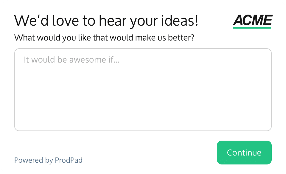 User feedback portal