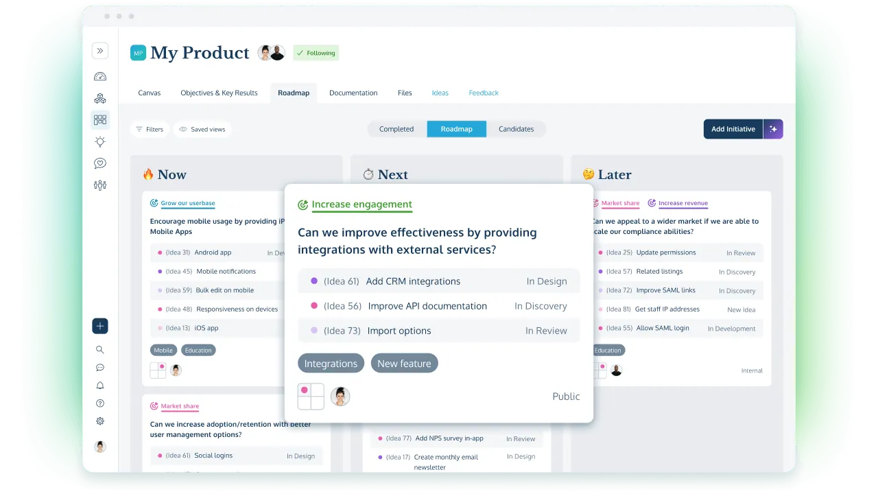 Product Roadmap Software from ProdPad