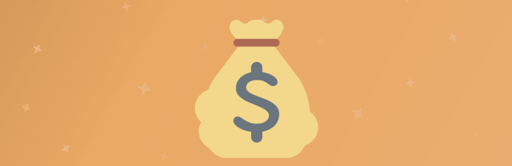 An emoji of a sack of money