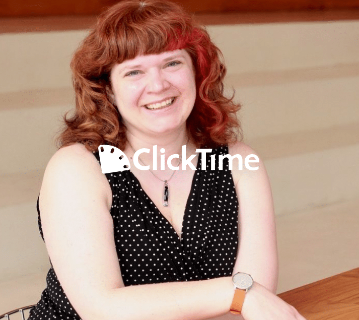 Lady working at ClickTime