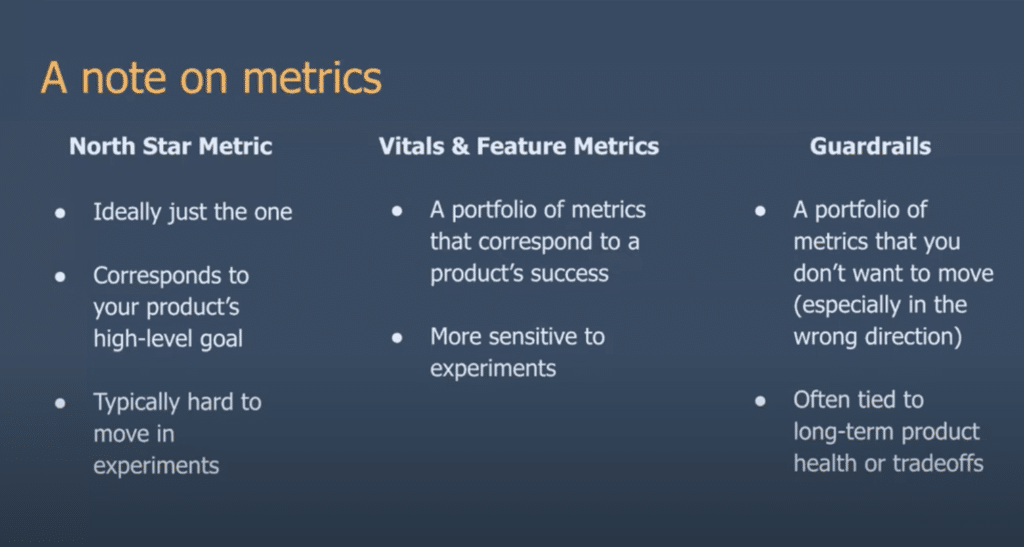 Selection of metrics from Yana Yushkina's presentation