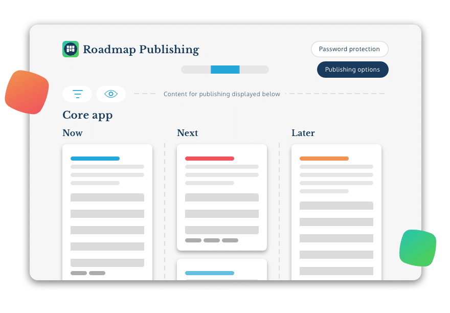 Create, expire, and track published roadmaps from your account ease