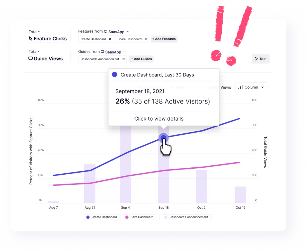 Pendo's product analytics tool