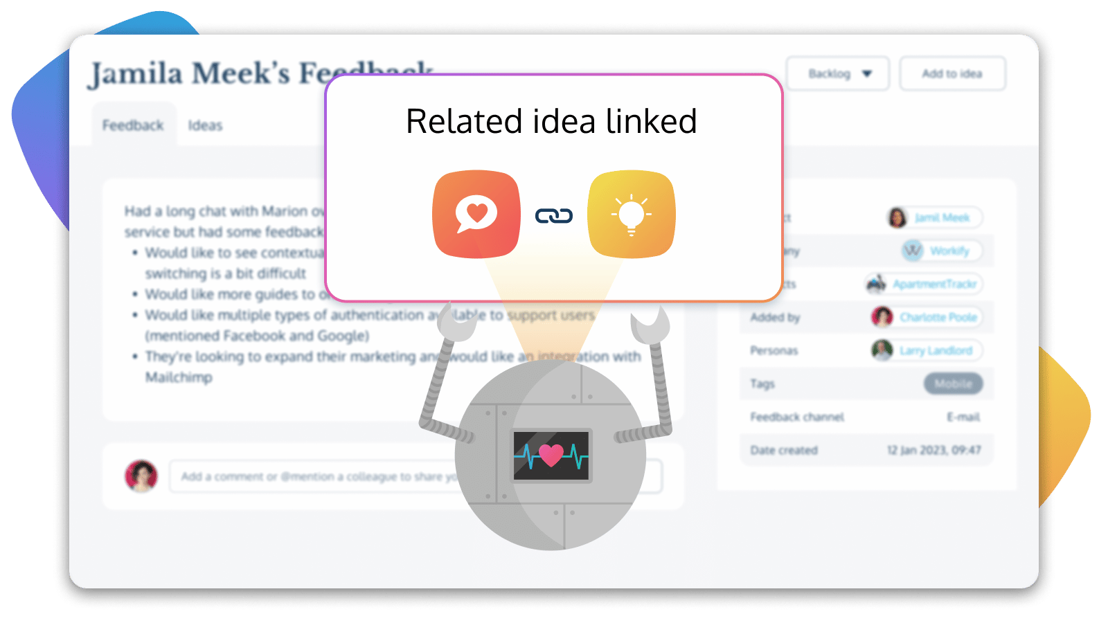 let our AI Assistant connect customer feedback