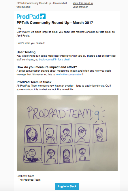 ProdPad Community Emails